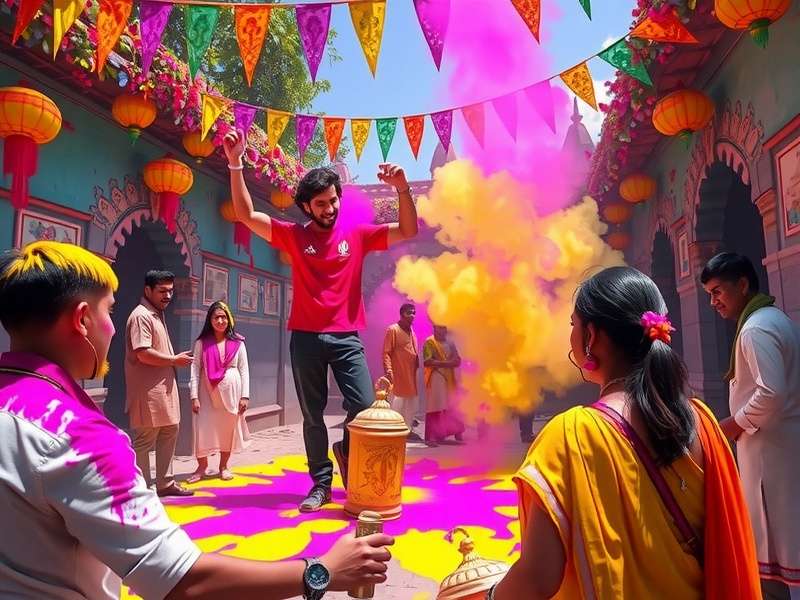 Radiant Holi Party multiplayer interaction