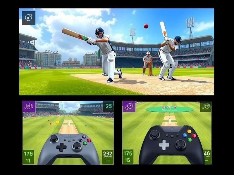 Detailed view of Indian Cricket Paramount gameplay controls and interface