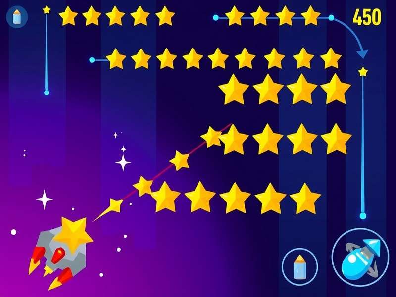 Shooting Star Expert gameplay screenshot showing star shooting mechanics