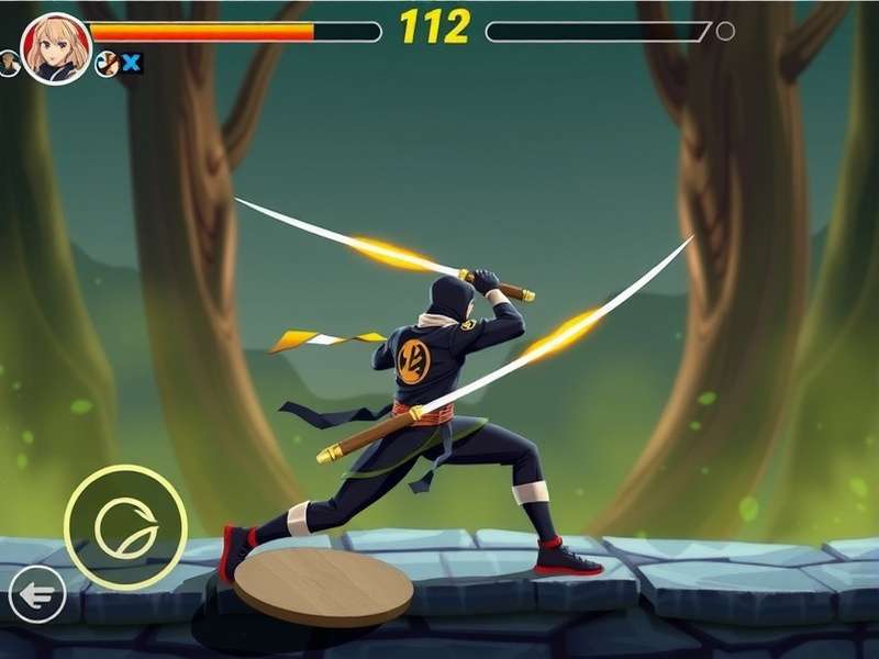 Ninja Warrior Rush gameplay screenshot showing character in action