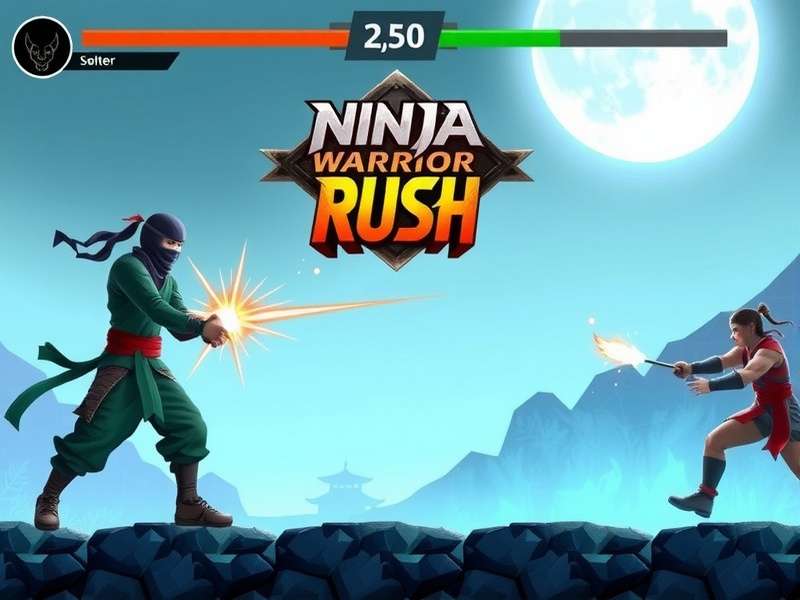 Ninja Warrior Rush advanced combat scene