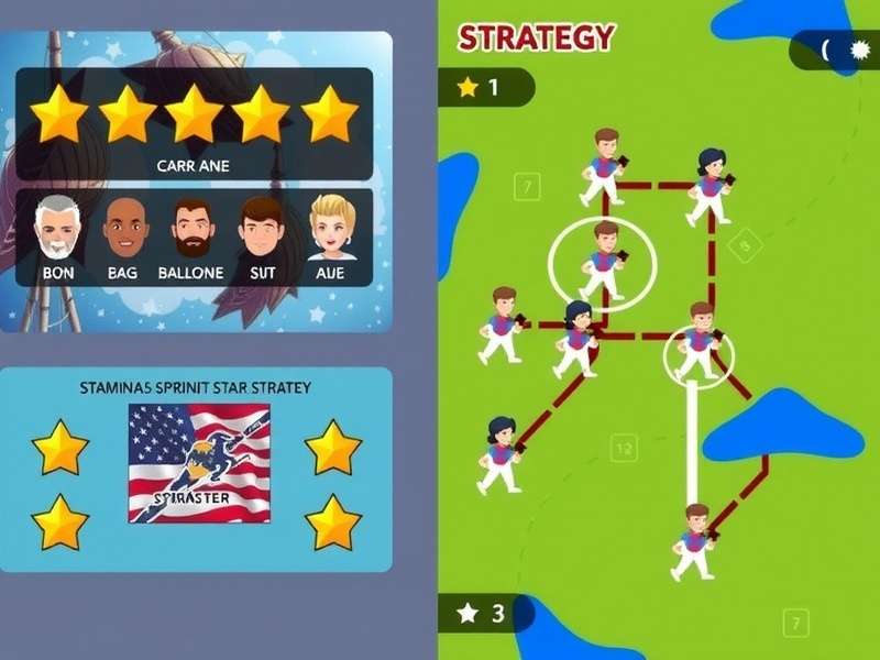 Stamina Sprint Star gameplay screenshot showing character selection