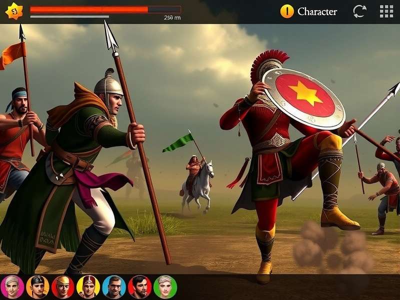 Indian Battlefield Legends character selection screen showing diverse warrior classes