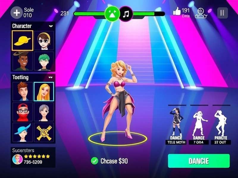 Dance Royale Warriors character customization screen