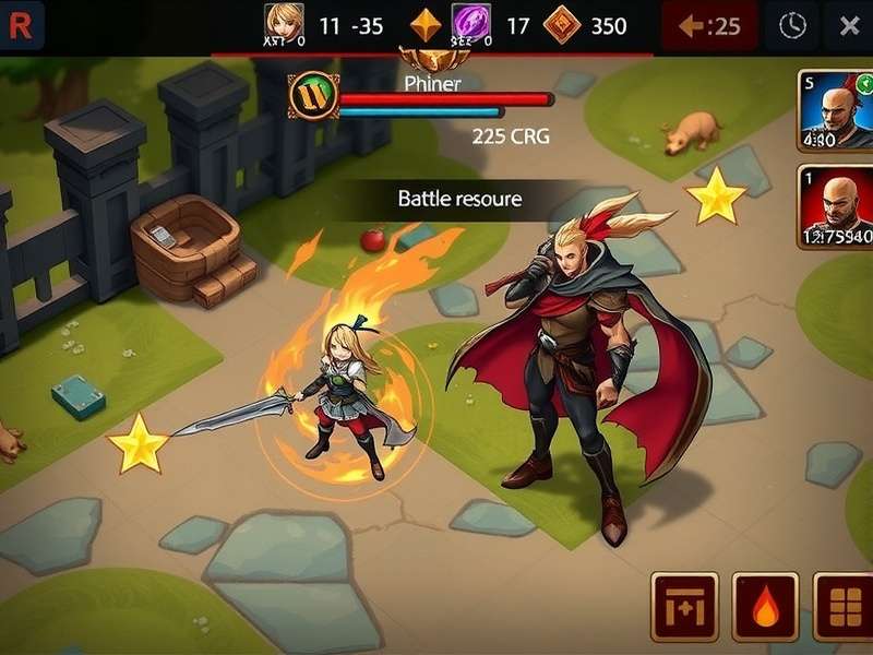 Clove War Hero gameplay screenshot showing character battle