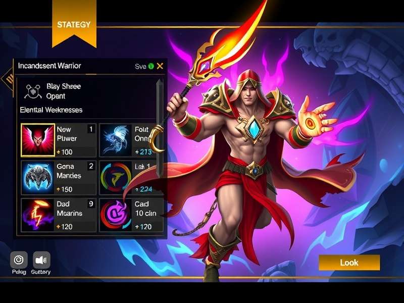 Incandescent Warrior character customization interface