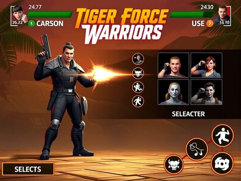 Tiger Force Warriors gameplay screenshot showing character combat