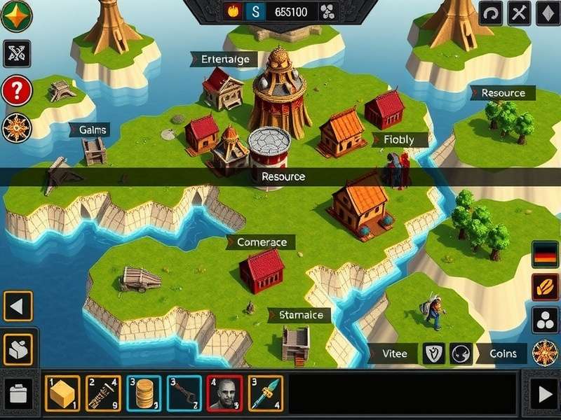 Warrior Kingdoms Rise gameplay screenshot showing kingdom building and army management