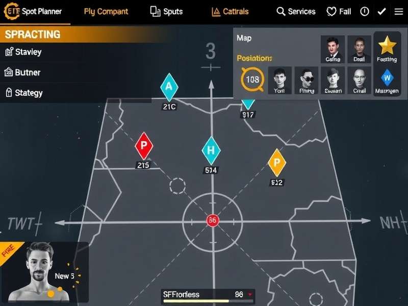 Elite Spot Planner strategy map showing optimal positioning points