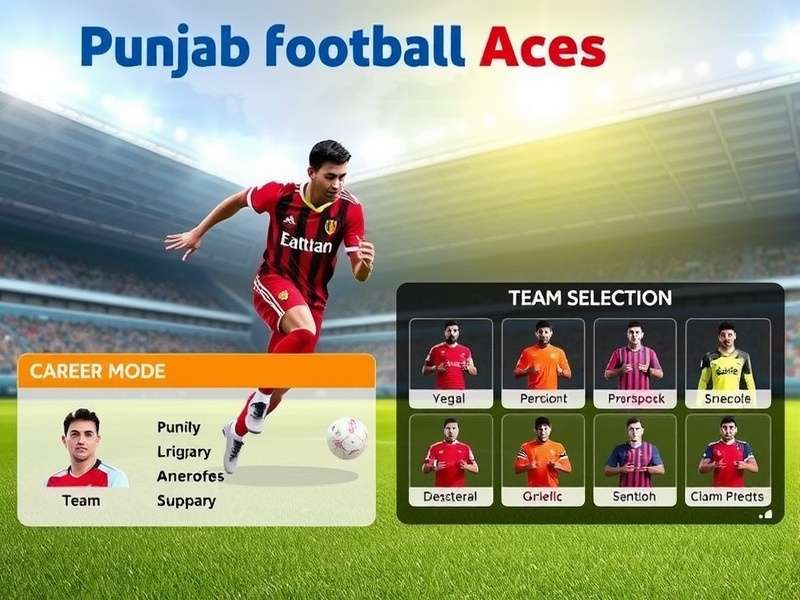 Punjab Football Aces gameplay screenshot showing realistic football action