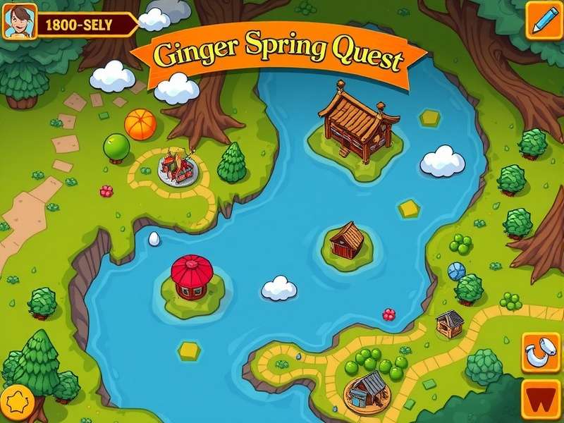 Ginger Spring Quest gameplay screenshot showing character exploration