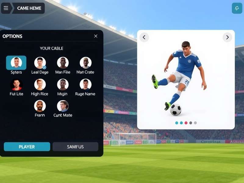Vinit S Soccer Sim player customization options