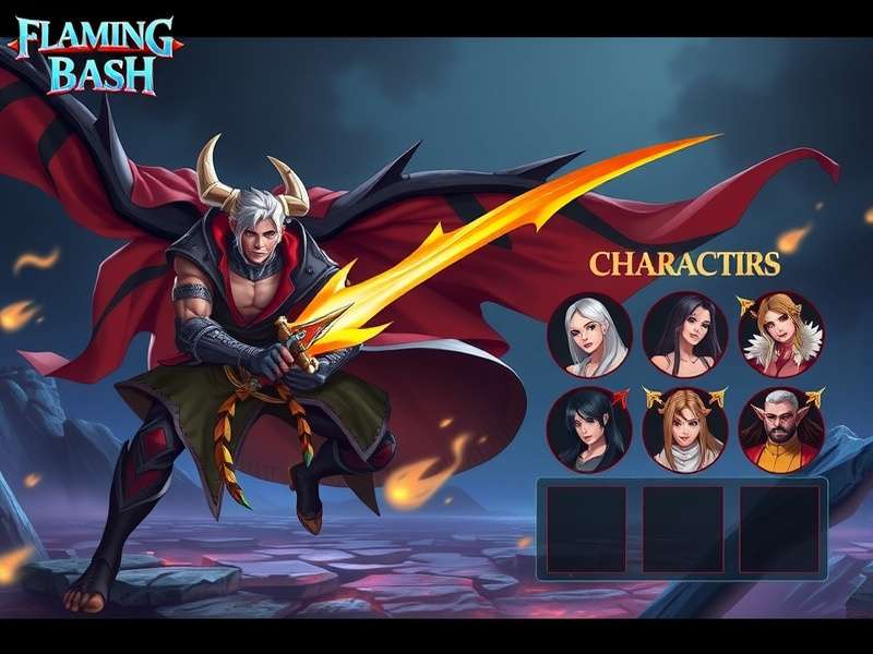 Flaming Blade Bash gameplay screenshot showing combat mechanics