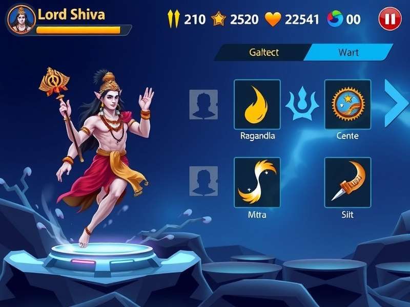 Shiva S Divine Dash character selection screen
