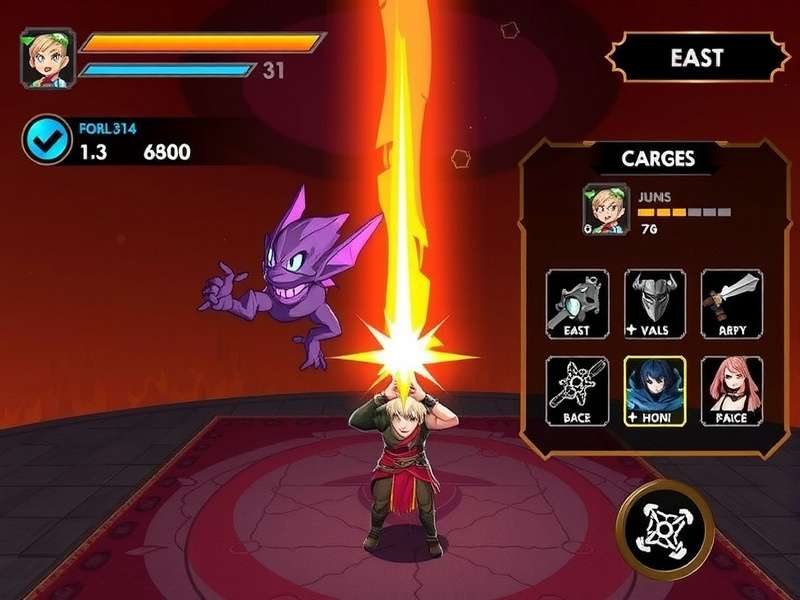 Flaming Blade Bash character selection screen