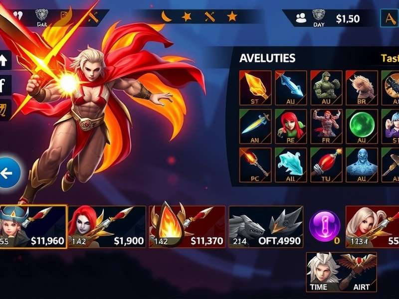 Ignite Blade Impact character roster showing diverse heroes