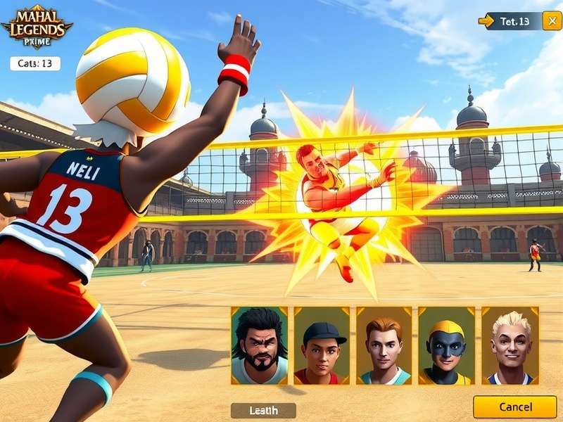 Mahal Volley Legends Prime character customization screen