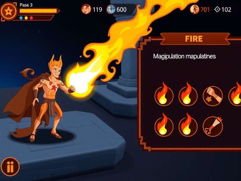 Torch Tamer Max gameplay screenshot showing fire manipulation mechanics