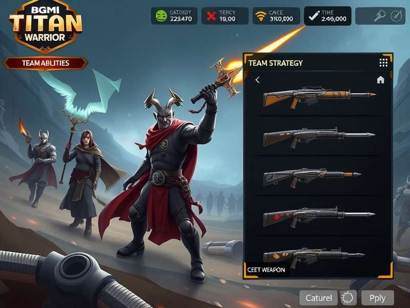 BGMI Titan Warrior gameplay screenshot showing character abilities