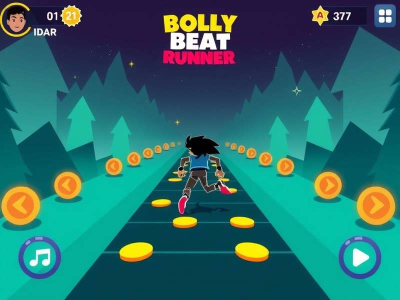Bolly Beat Runner features showcase with multiple gameplay elements