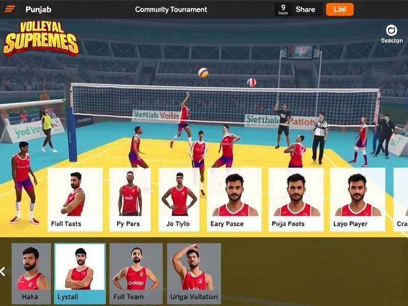 Punjab Volley Supremes community tournament event with enthusiastic participants