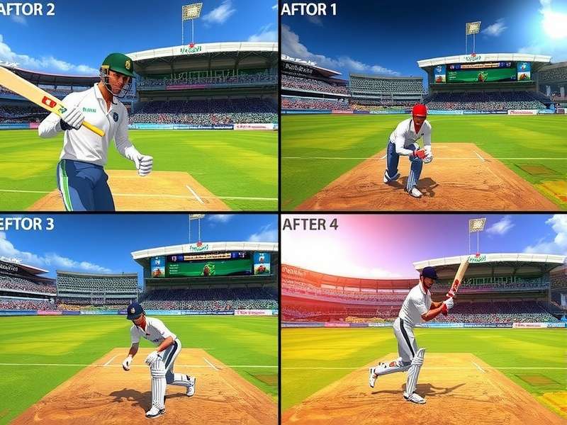 Cricket Phenoms India gameplay screenshot showing realistic cricket action