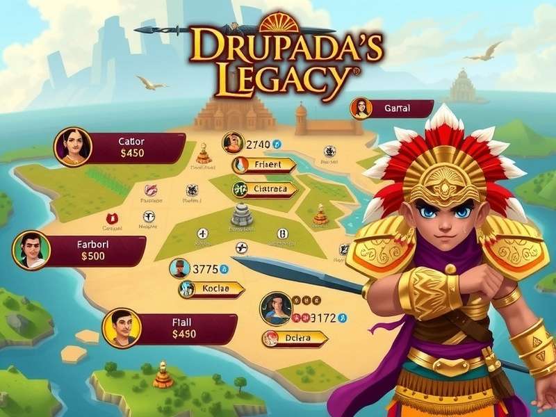 Drupada S Legacy game cover showing ancient Indian warriors