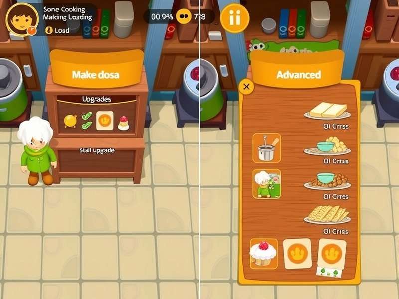 Advanced cooking interface in Sunny Shore Dosa Quest