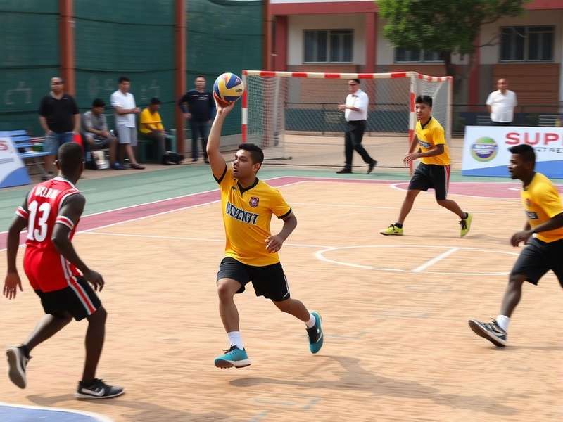 Daman Handball Supreme court layout and markings