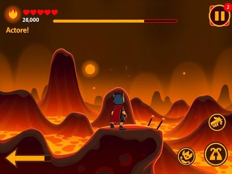 Inferno King Lava Legend gameplay screenshot showing character in lava environment