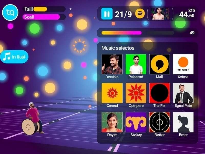 Street Rhythm Hero gameplay interface showing Indian musical elements