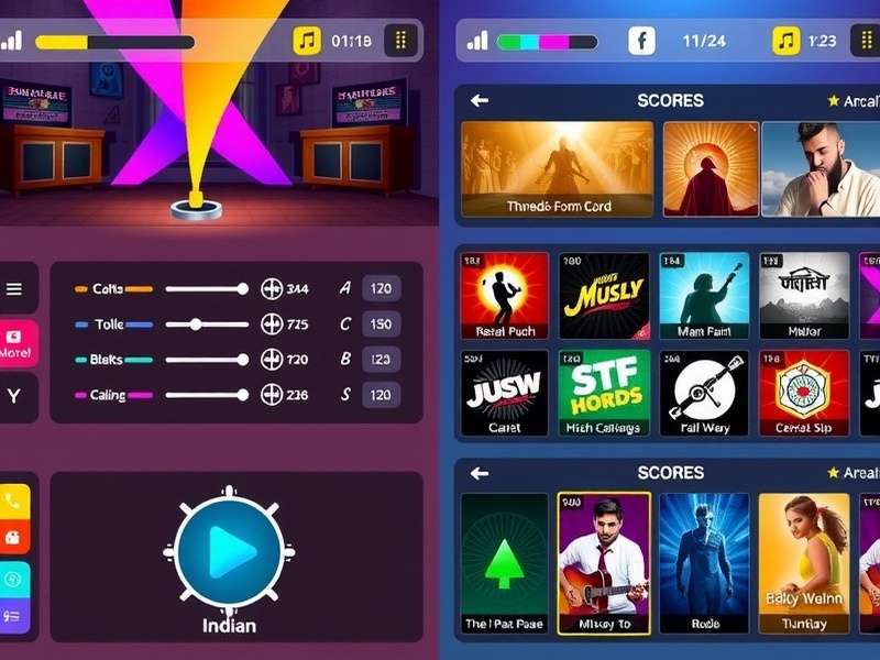 Street Rhythm Hero scoring interface and progression system