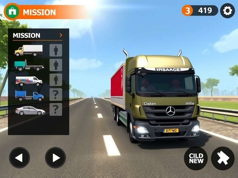 Cargo Champion India mission selection screen