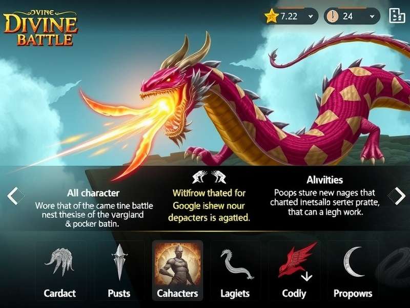Divine Naga Battle gameplay screenshot showing epic serpent battle