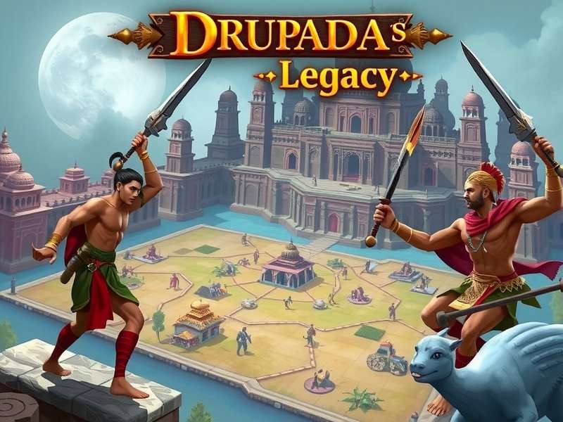 Drupada S Legacy character artwork showing Indian warriors