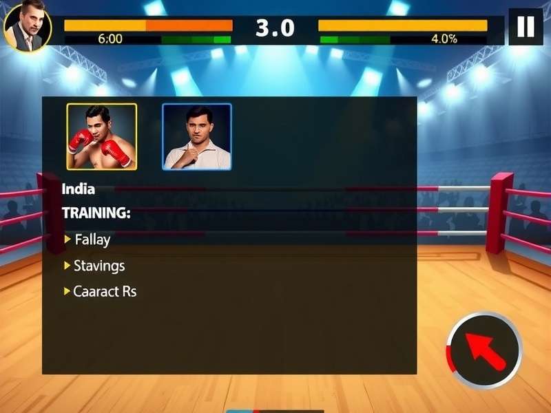 Boxing Legend India training mode interface
