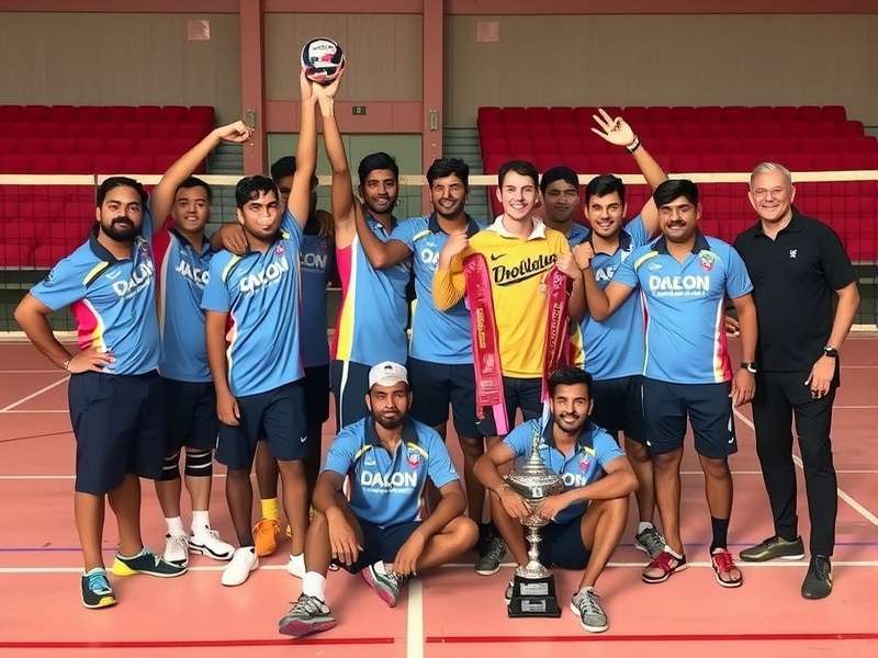 Volley Kings Mumbai Victor team celebration after winning championship