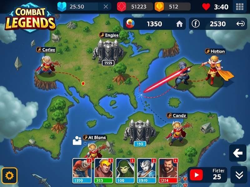 Cloud Combat Legends gameplay screenshot showing intense battle action