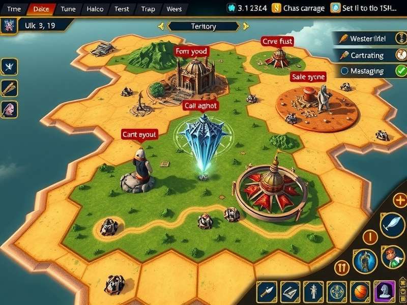 Trishul Epic Conquest gameplay screenshot showing strategic battle