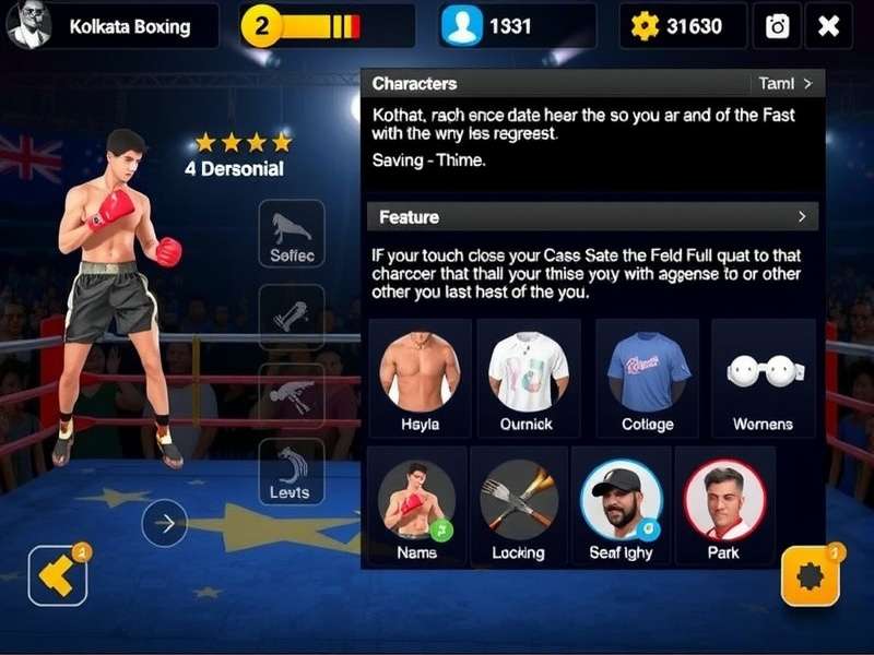 Kolkata Boxing Ace feature overview showing customization options