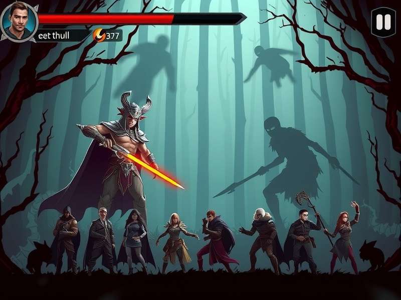 Cursed Ghoul Hero gameplay screenshot showing protagonist battling supernatural entities