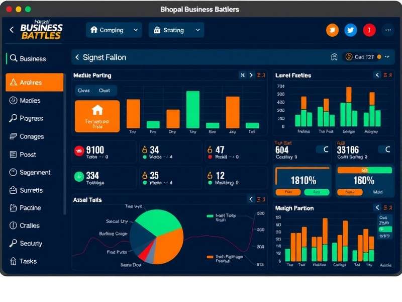 Bhopal Business Battlers competitive analysis dashboard showing market positioning