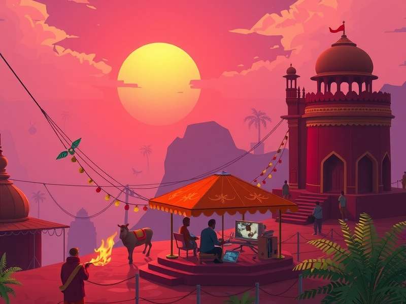 Lassi Wanderlust gameplay screenshot showing Indian landscape