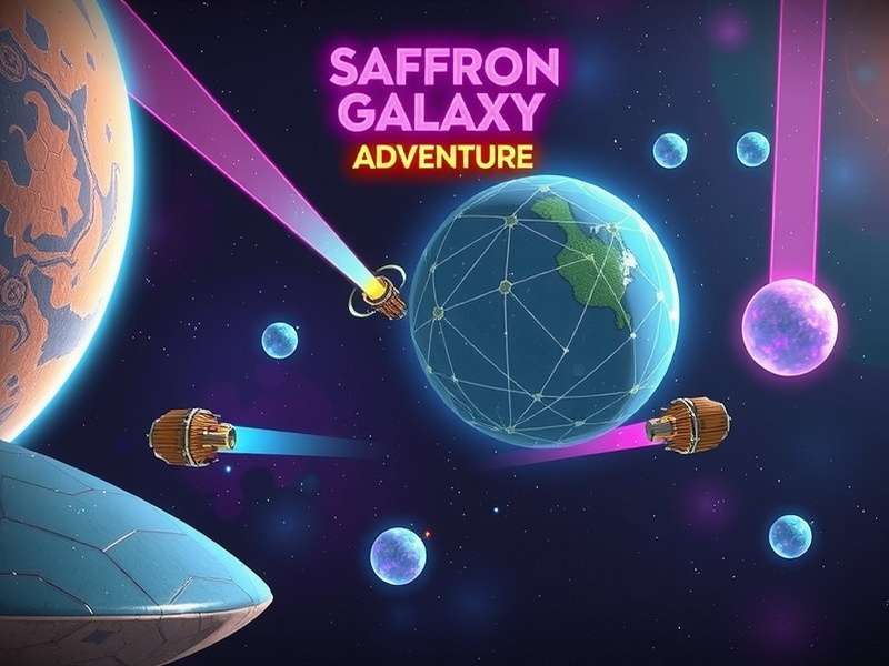 Saffron Galaxy Adventure gameplay showing space exploration