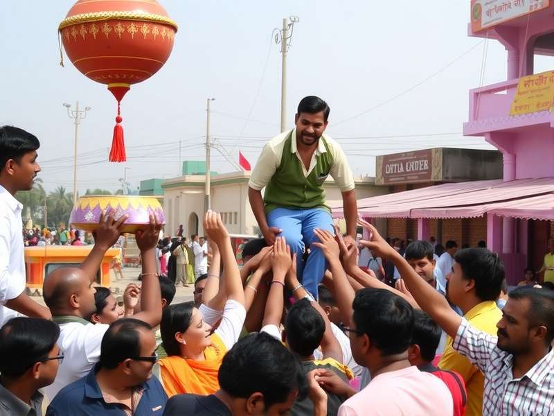 Community Spirit in Govinda Joyful Jamboree Community celebration during Govinda Joyful Jamboree with diverse participants