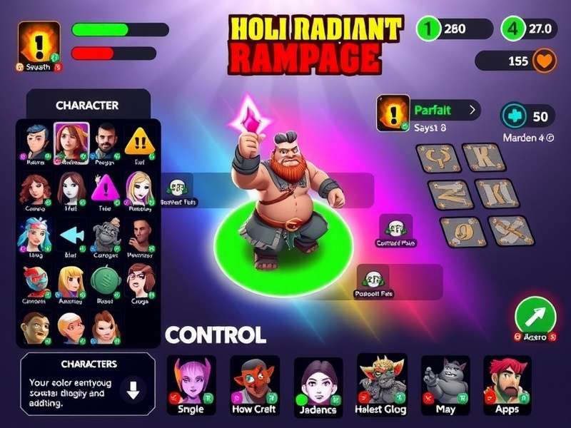Holi Radiant Rampage strategy map showing color control areas
