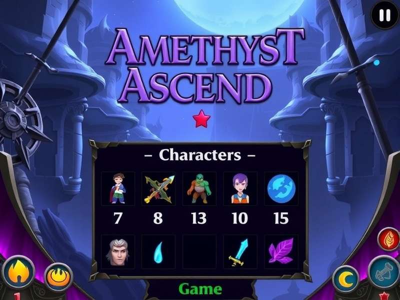 Amethyst Ascend Character Selection Screen