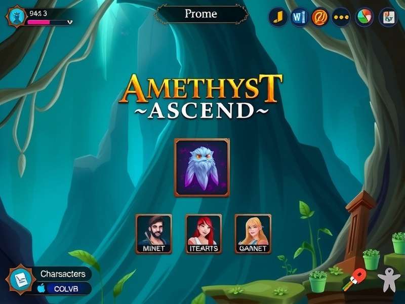 Amethyst Ascend Game Main Screen