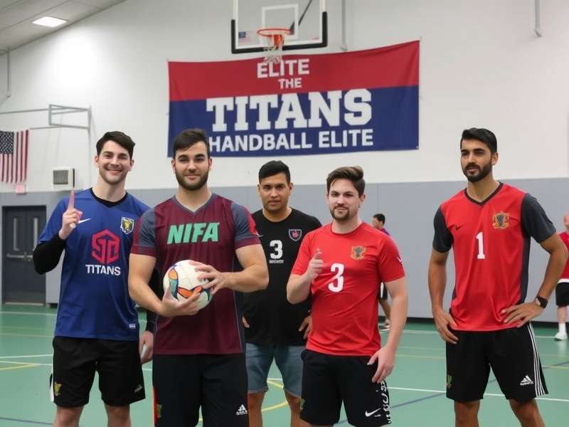 Titans Handball Elite championship match action
