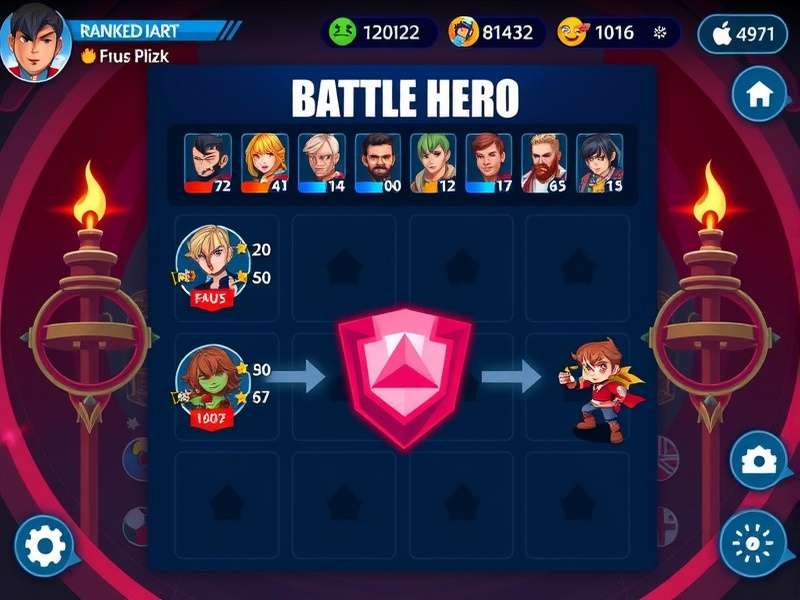 Battle Hero gameplay screenshot showing character selection
